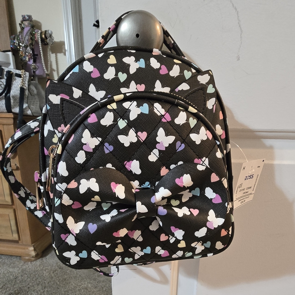 Butterfly/cat small backpack